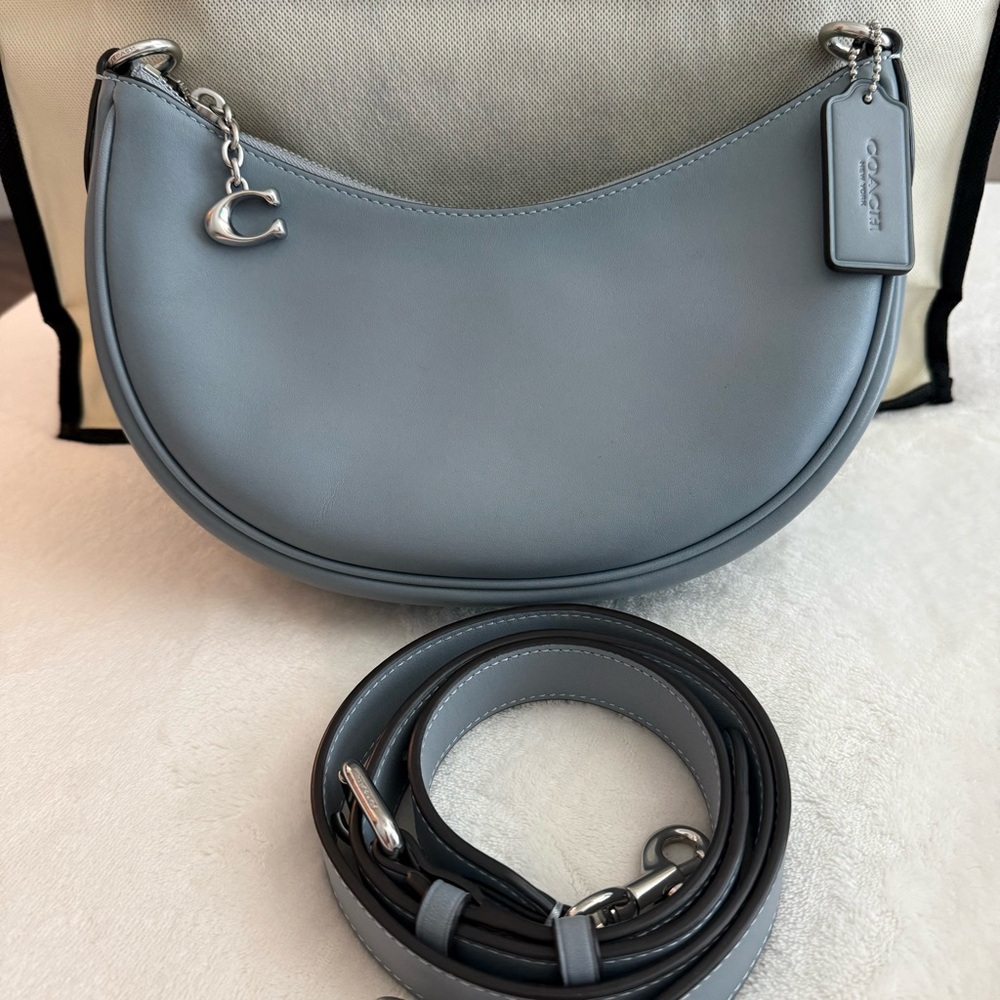 EUC Coach Mira crossbody grey blue